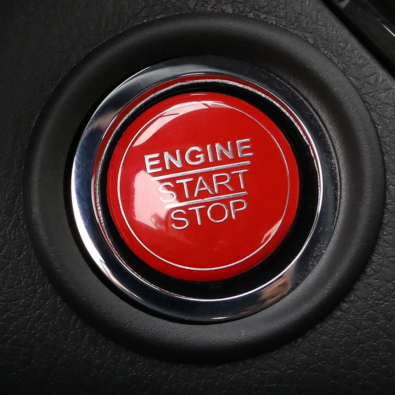 Carbon Fiber Car Engine Start Stop Button Cover Keyless Go Ignition Stickers Fit for Toyota C-HR CHR | Автомобили и мотоциклы