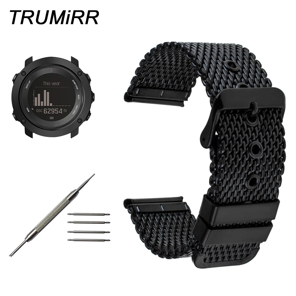 Milanese Stainless Steel Gelang Jam Alat untuk Suunto 9/Ambit 3  Vertical/Spartan Sport HR Watch Band Tali Pergelangan Tangan gelang  Hitam|steel watchband|stainless steel watchbandstrap bracelet - AliExpress