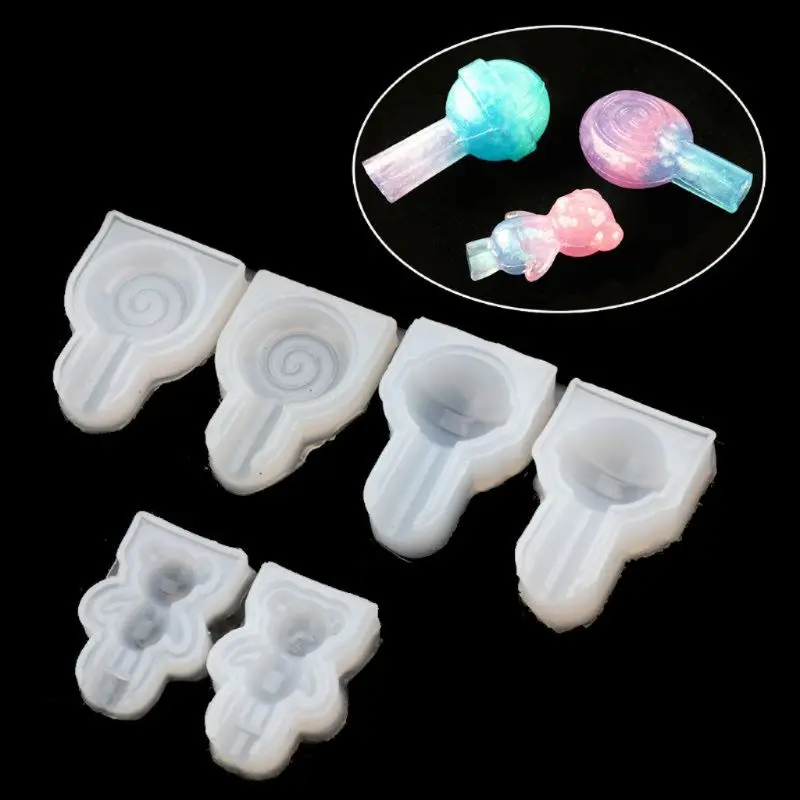 

3D Bear Lollipop Craft DIY UV Resin Liquid Silicone Molds Jewelry Making Tools