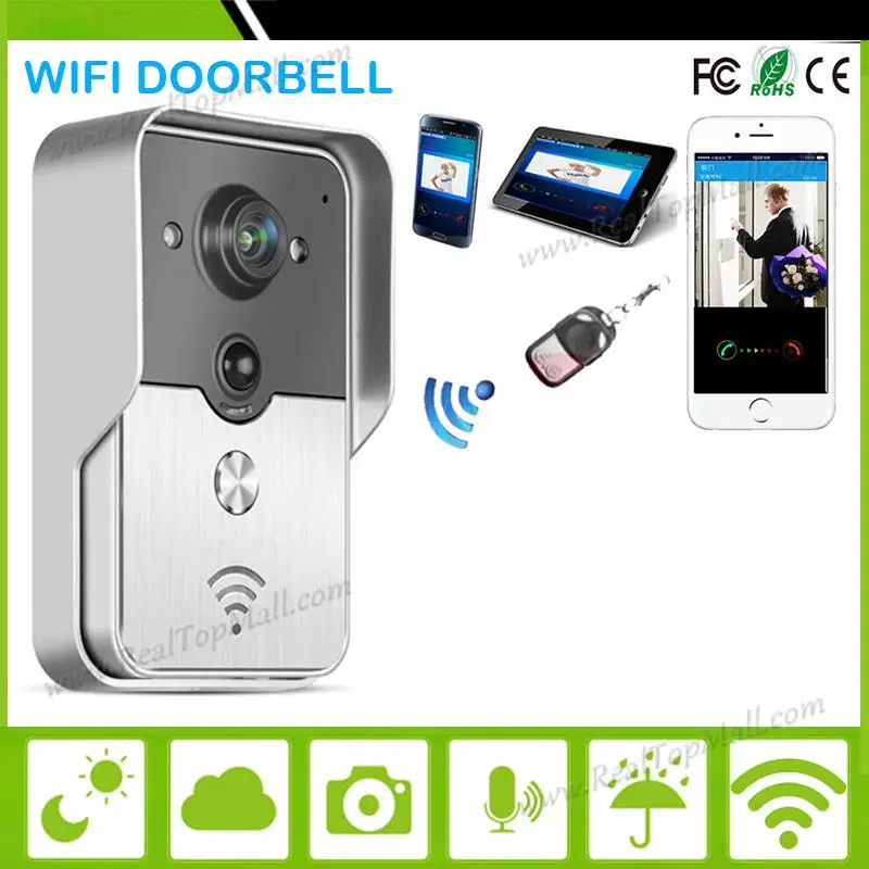 

Wifi video door phone doorbell Wireless Intercom Support IOS Android for iPad Smart Phone Tablet