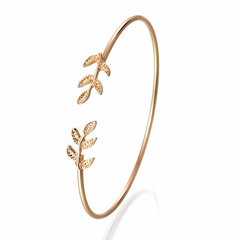Pulsera de hoja abierta estilo punk