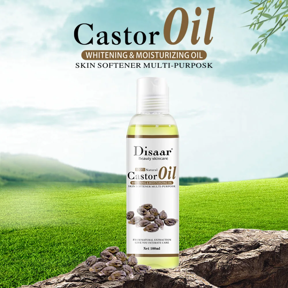 

100% Organic Castor Bean Body Emollient Oil for Body Relaxation Essential Oil Mixing Massage Body Oil Moisturizer for Skin 100ml