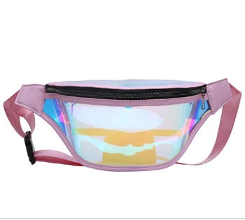 

2019 Womens Girls Waist Bag Laser Transparent Holiday Shouder Bag Ladies Waist Packs Women Bag Mobile Phone Bag Waist Packs