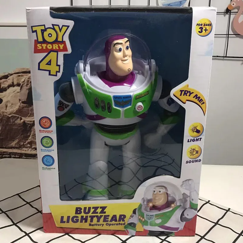 

Toy Story 3 with Lighting Music Buzz Lightyear Toy Woody Action Figure Collectible Doll Toys with Box