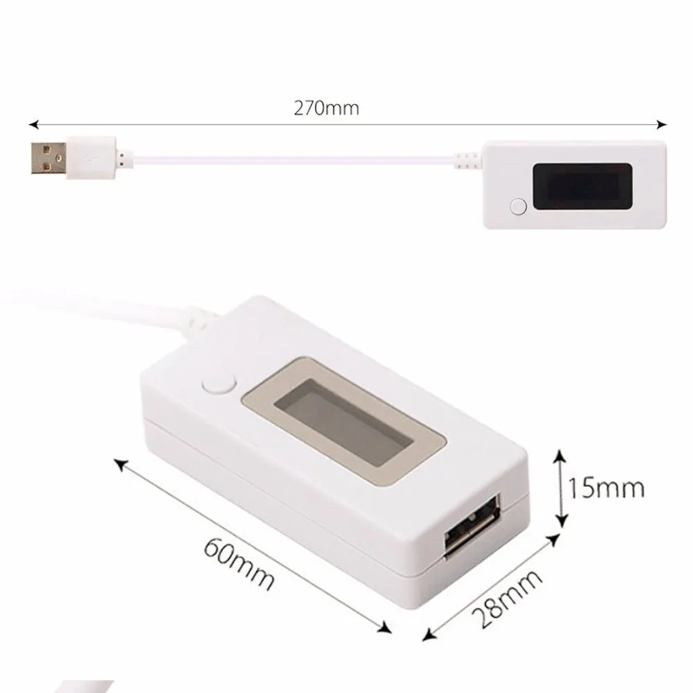 Светодиодный детектор напряжения и тока USB тестер емкости батареи цифровой индикатор