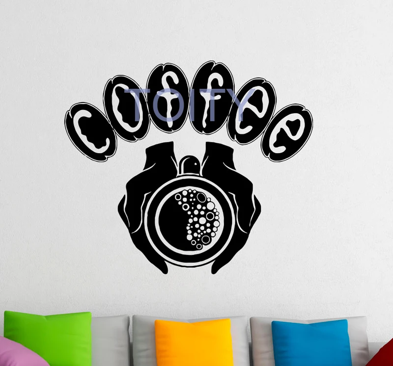 Coffee Shop Logo Wall Decal Coffee House Vinyl Stickers Cafe Interior