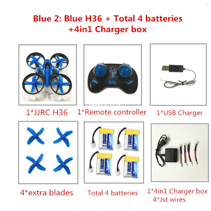 Радиоуправляемый Дрон мини-Дрон JJRC H36 6 осевой Радиоуправляемый квадрокоптер с безголовым режимом дроны один ключ возврат Радиоуправляемый вертолет игрушка Подарки - Цвет: Blue 2