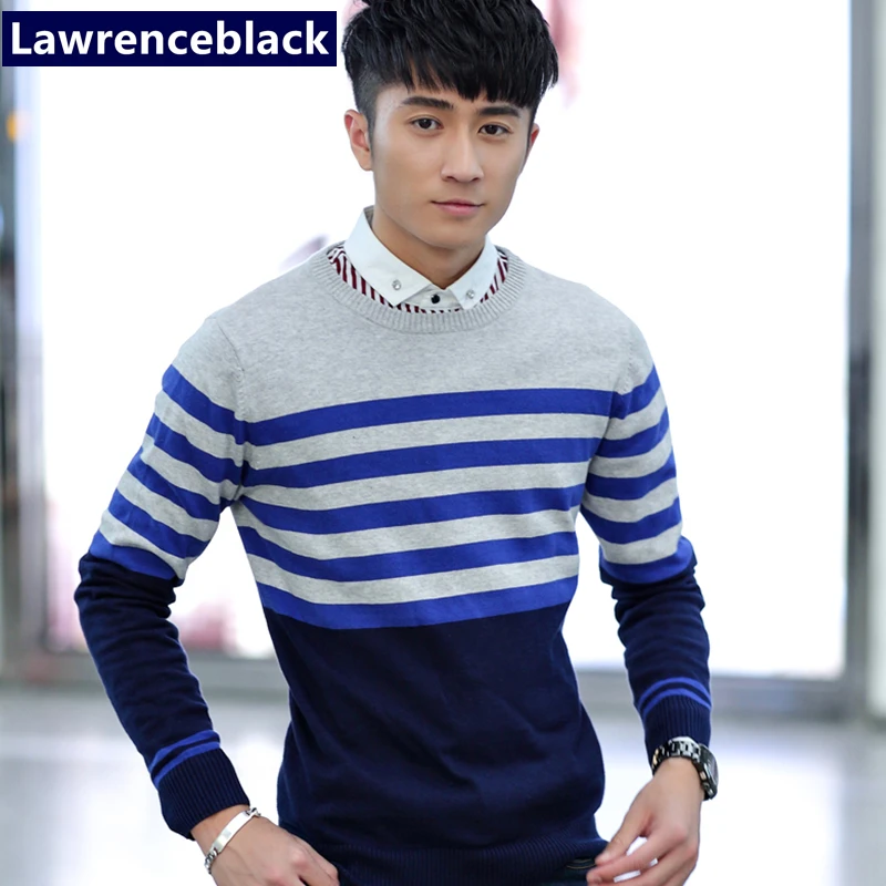 Striped Sweater Man Knitting Patterns Pullover Mens