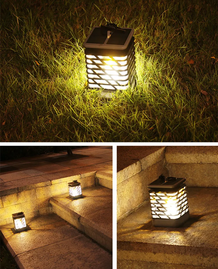 Lâmpada ao ar Ip65 à Prova Nova Solar Vela Chama Livre Dwaterproof Água Preto ou Cinza ww - Azul Roxo Verde Lanterna Jardim Gramado Decoração Luzes Led 16 Cheap Lâmpadas solares