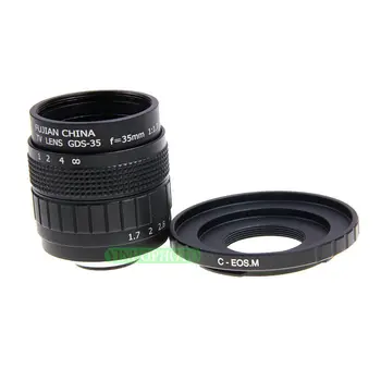 

FUJIAN 35mm F1.7 C Mount CCTV F1.7 Lens for Canon Mirrorless Camera EOS M M2 M3