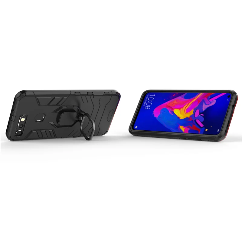 Чехол для Huawei Honor V20 магнитное кольцо на палец подставка жесткий чехол телефона View