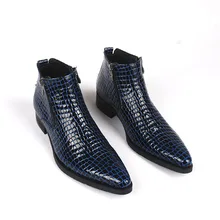 Осень-зима человек моды платье ботинки martin обувь мужской армейские мотоциклетные ботильоны пинетки цвет: черный, синий Дизайн оксфорды