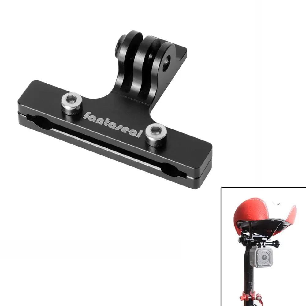 

Aluminium Alloy Bike Handlebar Bracket Clamp + Saddle Bicycle Seat Mount Kit for Gopro Hero 7 6 5 4 3 Black SJCAM Xiaomi Yi Eken