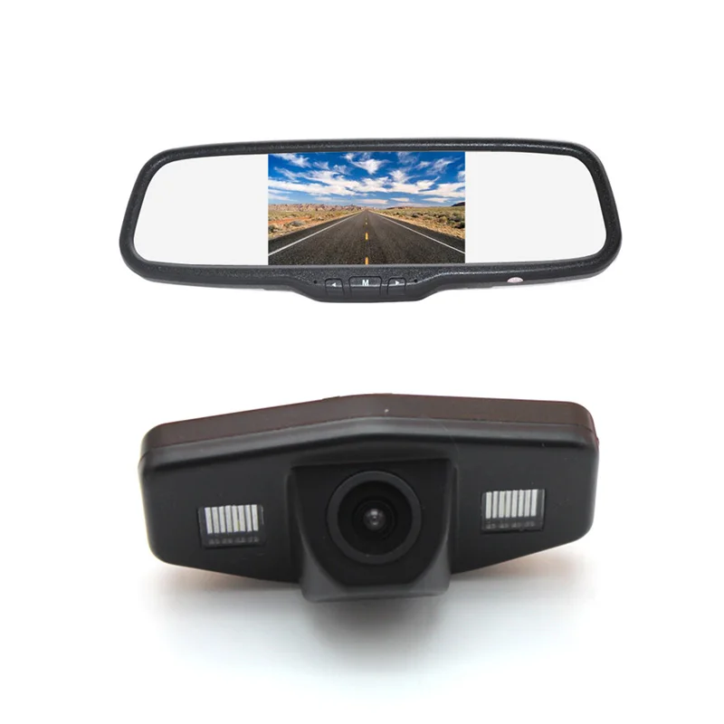 

Vardsafe VS172C | Parking Reverse Camera + Clip-on Rear View Mirror Monitor for Honda Accord Pilot Civic Odyssey