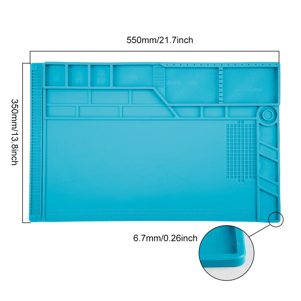 55x35 см Большой размер паяльный коврик с магнитным ремонтом силиконовый рабочий коврик для электроники компьютера телефона DIY сварочный инструмент