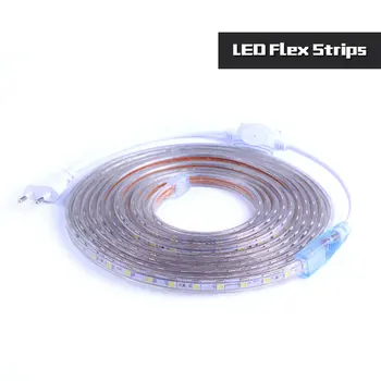 

AC220V LED Strip Flexible Light 60leds/m Waterproof Led Tape LED Light With Power Plug 1M/2M