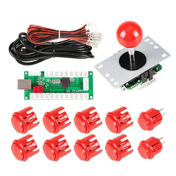 

DIY Handle 8 Way Arcade Joystick Kits 5 Pin 24mm/30mm Push Buttons Replace PC Games Mame Raspberry Pi Retropie 3 Model B Project