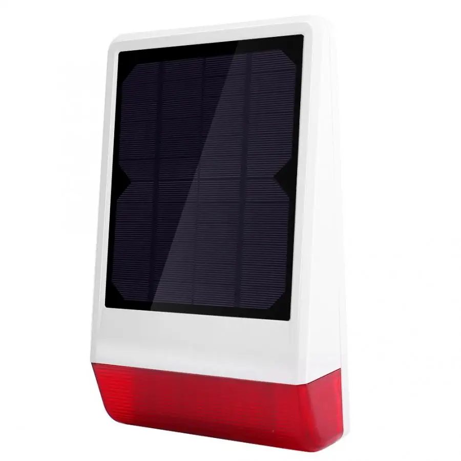 

Security Siren 433MHZ Wireless Outdoor Solar Powered Strobe Siren Alarm Waterproof Home Security System(JD-W06)