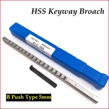 5mm B1 Push Type Keyway Broach Metric Sized with Shim High Speed Steel Cutting Tool for