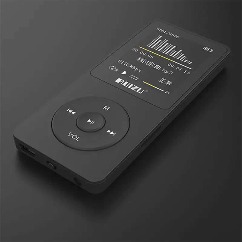 MP3 музыкальный плеер RUIZU X02 4 Гб портативный MP3 может воспроизводить 80 часов с fm-радио, электронной книгой, часами, диктофоном Бесплатные оригинальные наушники