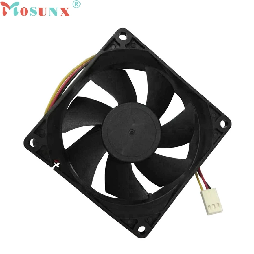

ecoisin2 Mosunx 12VDC,0.1A 3pin Quiet 8cm/80mm/80x80x25mm 12V Computer/PC/CPU Silent Cooling Case Fan Oil Bearing 17mar20
