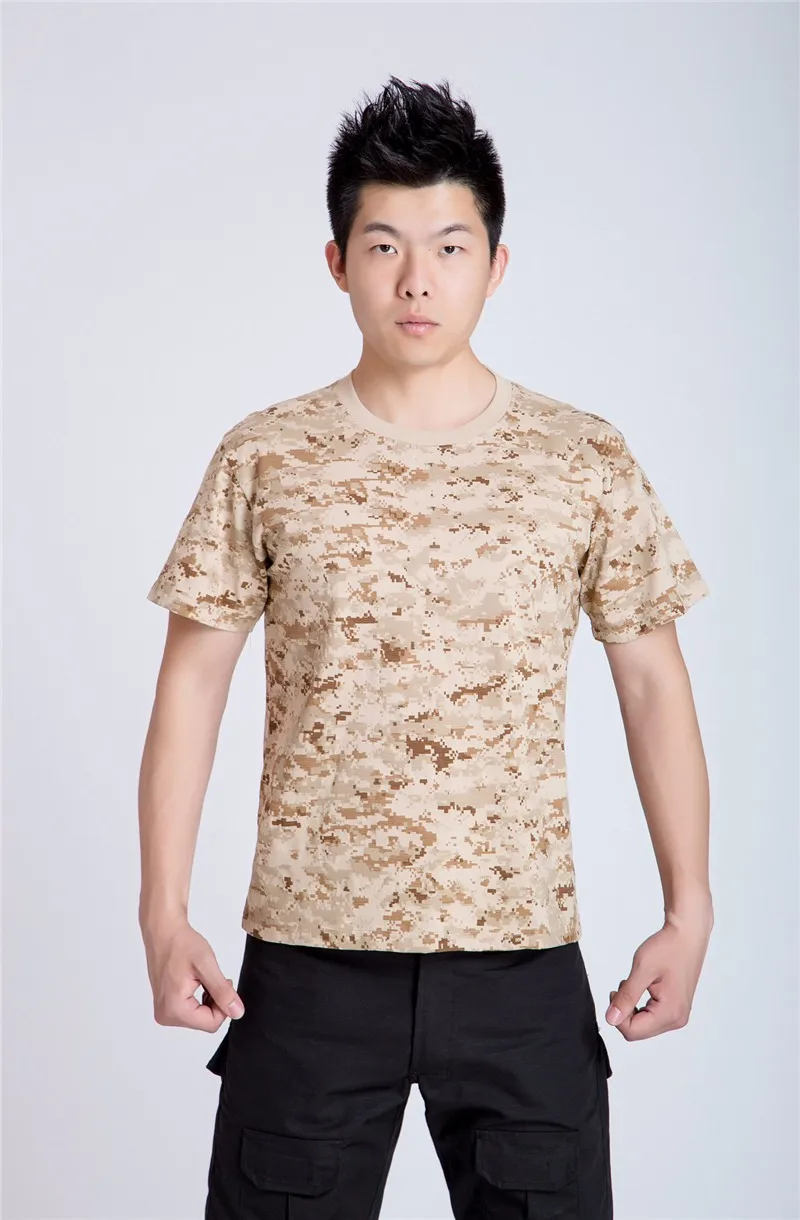 Мужская футболка для отдыха на природе, походная футболка Летняя охотничья футболка камуфляжная спортивная рубашка Военная тактическая одежда