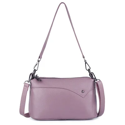 light purple Роскошные сумки женские дизайнерские женские сумки из натуральной кожи на плечо женские маленькие сумки через плечо для женщин сумки кошелек - Цвет: light purple