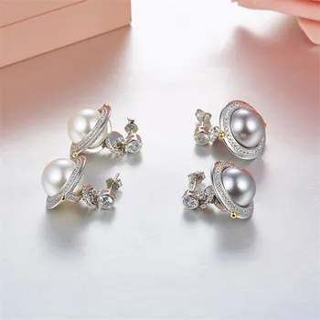 

[MeiBaPJ]Real 925 Sterling Silver Personality Pluto Drop Earrings for Women with AAA High Quality Stone Jewelry
