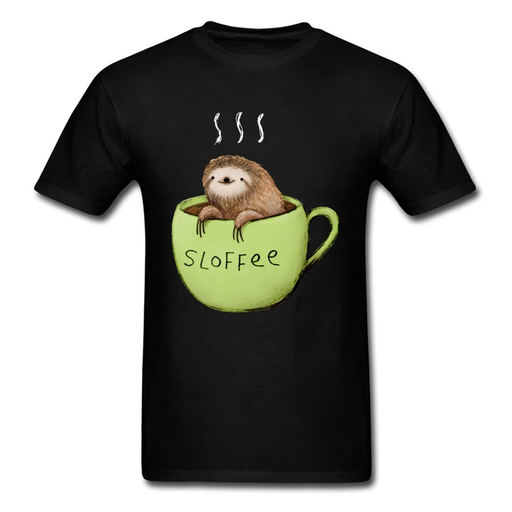 Sloffee Prevailing Short Sleeve Unique Top T-shirts Pure Cotton Round Neck Men's Tees 3D Printed Tops T Shirt Labor Day Sloffee black