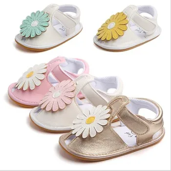 

Lovely Big Flower Baby Shoes First Walkers Infant Girls Antislip Outdoor Shoes