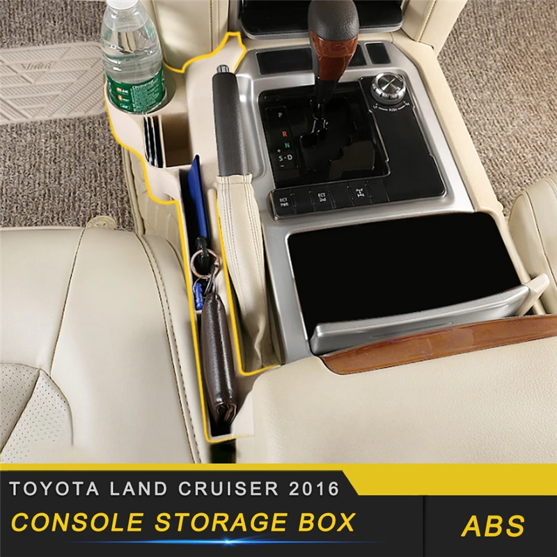 

For Toyota Land Cruiser 2016 Car Styling Seat Storage Organizing Box Panel Cover Trim Frame Sticker Interior Accessories