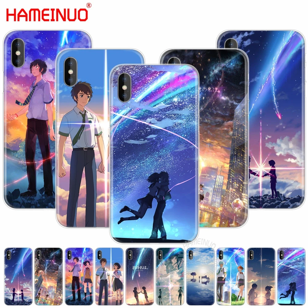 HAMEINUO ваше имя аниме чехол для мобильного телефона iphone X 8 7 6 4 4s 5 5s SE 5c 6s plus |