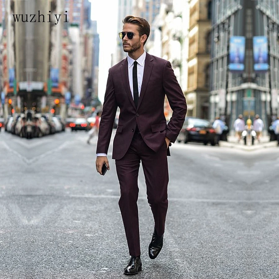 Us 654 40 Offwuzhiyi Men Suti Wedding Groom Man Gowns Custom Made Mens Suits Costume Homme Mariage 2017 Plus Size Suit Men Tuxedo Ternos In Suits
