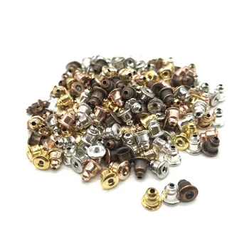 

100pcs craft accessories metal earrings back earplugs, gold and silver making jewelry accessories
