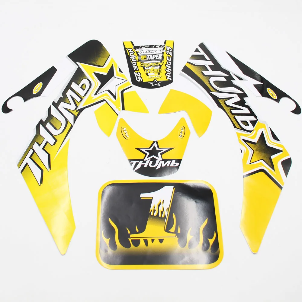 

YELLOW STICKERS CRF50 XR50 CRF XR 50 DECALS STICKER 50CC 70CC 90CC 110CC 125CC DIRT BIKE PIT BIKE NEW