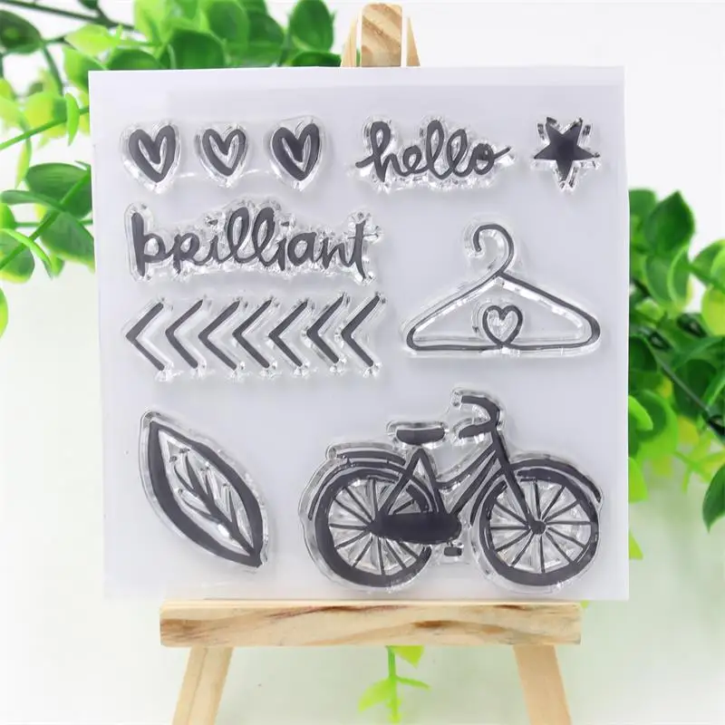 

1Sheet DIY Transparent Clear Silicone Stamps for DIY Scrapbooking/Card Making/Kids Fun Decoration Supplies