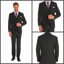 Модный костюм Terno Masculino из 3 предметов(куртка), красивый модный пиджак с отворотом, две пуговицы, Черные смокинги с хвостом, деловой костюм