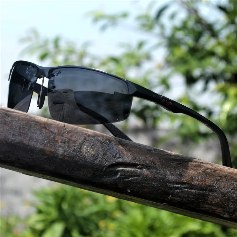 Алюминиево-магниевые солнцезащитные очки мужские для вождения прямоугольные Солнцезащитные очки Мужские зеркальные высококачественные поляризованные солнцезащитные очки FML