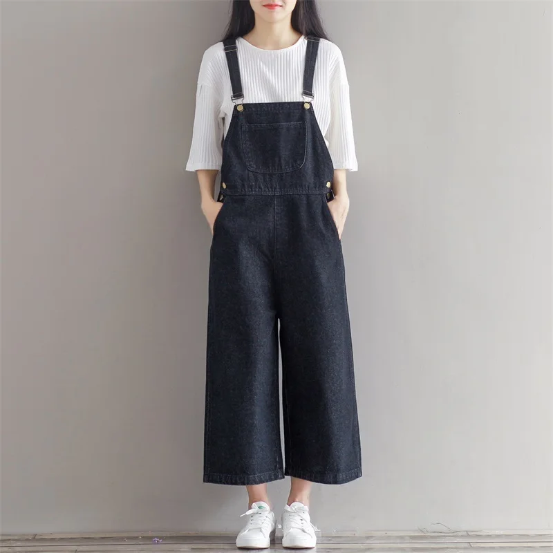 Mori Girl Spring Autumn Women Casual Denim Jumpsuits