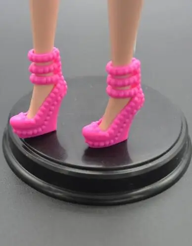 Модная обувь для Барби; обувь высокого качества; Разноцветные босоножки на высоком каблуке разных стилей; милая одежда; аксессуары для куклы Барби - Цвет: Зеленый