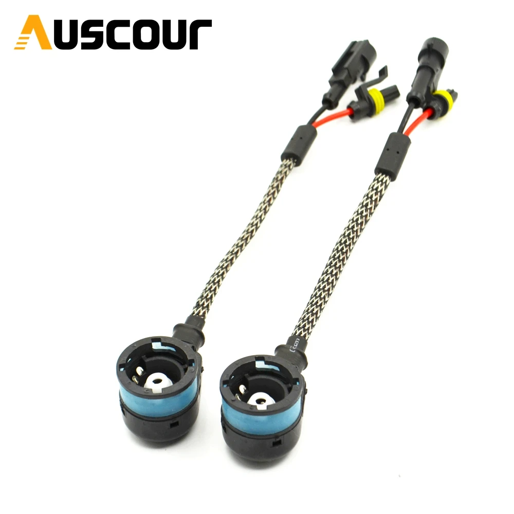 

2 PCS D2S adapter connector HID Wiring Harness AMP adapter Converter Wire Plug Cable Connectors D2R socket
