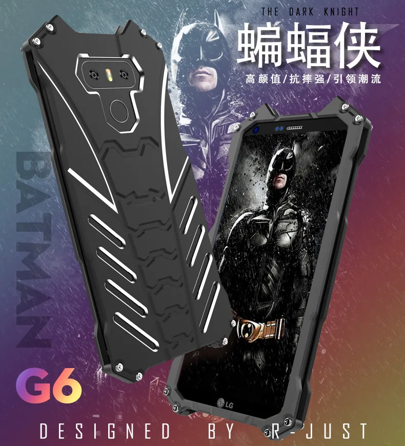 Для LG G6 чехол на LG-G6 металлический чехол с Бэтменом для LG G6 G 6 бампер из сплава с подставкой Чехол 5,7 алюминиевый чехол для телефона чехол Funda R-JUST