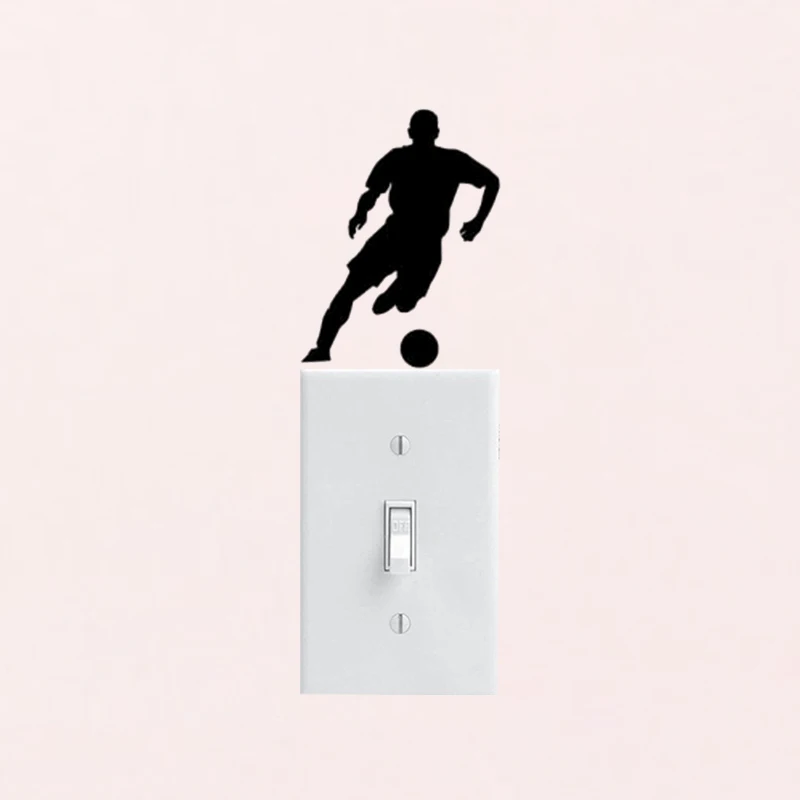 

Room Home Decor Vinyl Soccer Player Wall Decal Switch Sticker 6SS0500