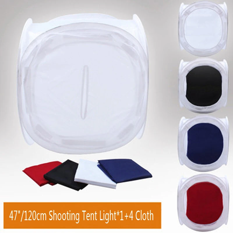 

Photo Studio Shooting 47"/120cm Tent Light Softbox Soft Box With 4 Backdrops Photo Studio Accessories