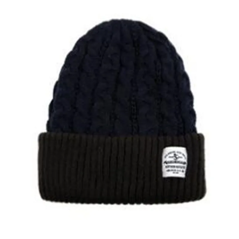 

2016 HOT Letters woven lable ms qiu dong the day male warm knitting wool hat Free Shipping