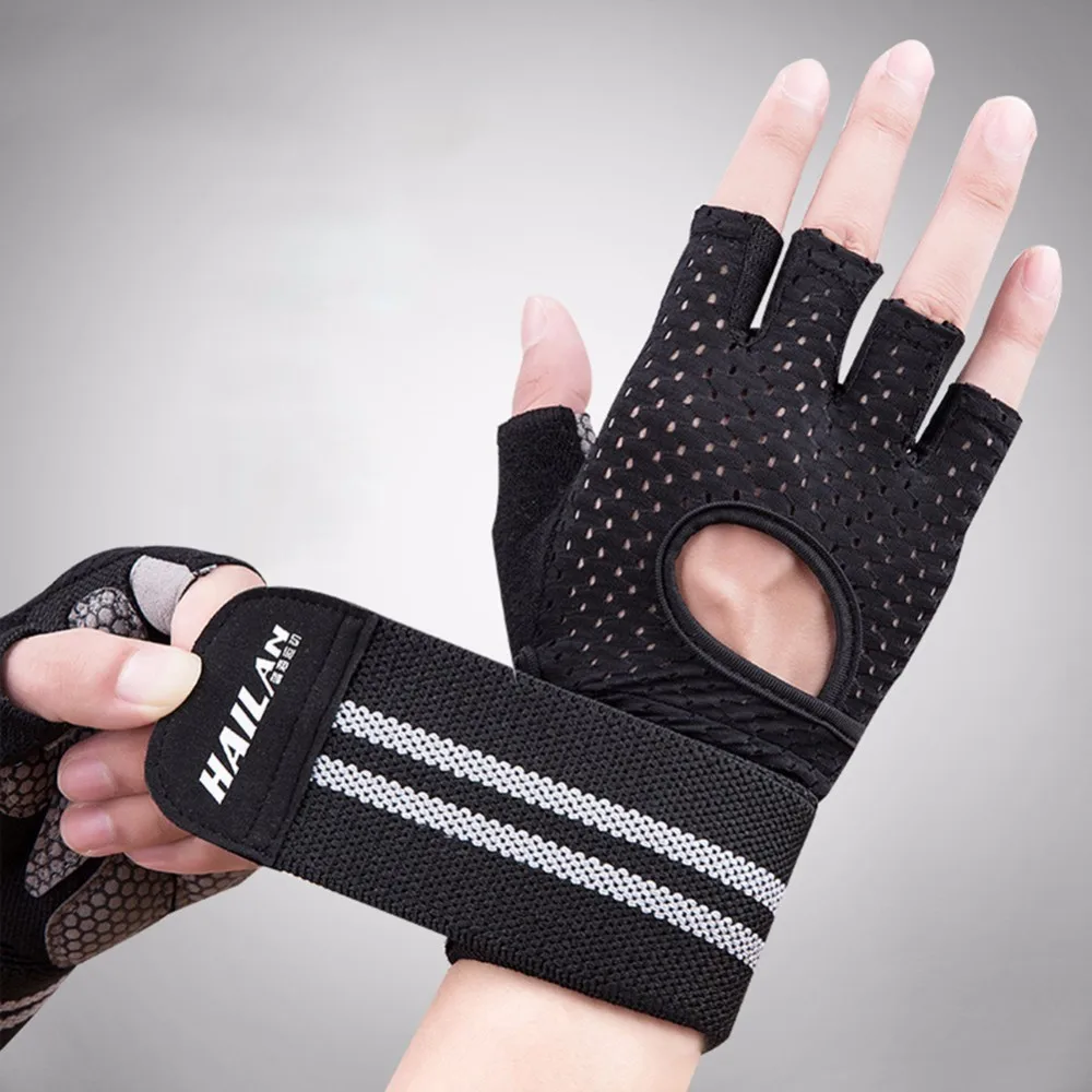 Спортивные Перчатки для фитнеса для женщин и мужчин, перчатки для бодибилдинга и тяжелой атлетики, дышащие противоскользящие перчатки без пальцев для тренажерного зала