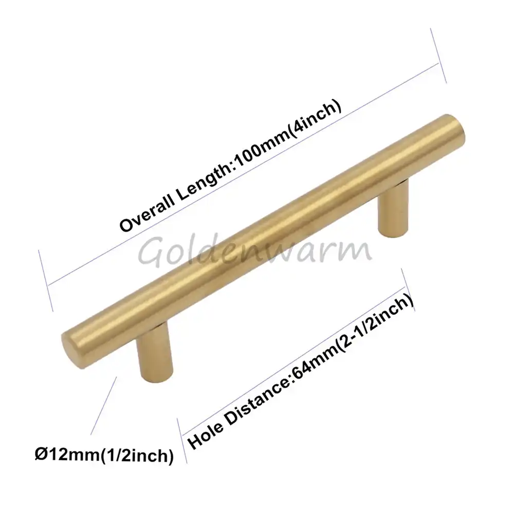 Gold Handles Goldenwarm Furniture Hardware T Bar Kitchen