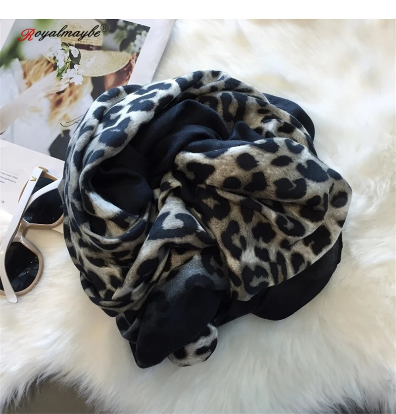 l/'hijab Stampa Leopardata SQUARE Sciarpa scialle in una varietà di colori