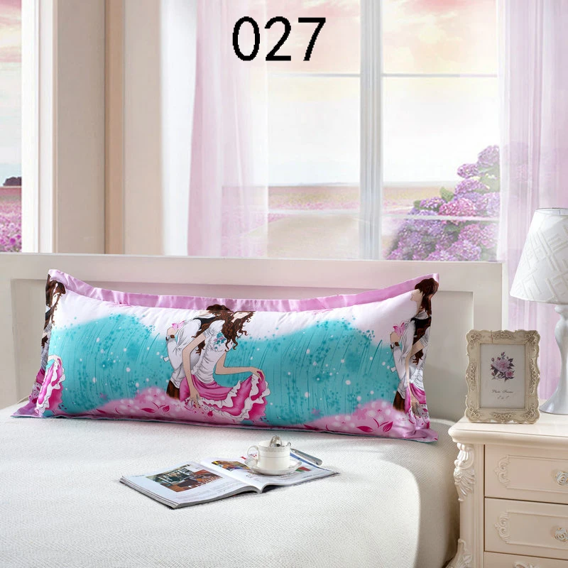 Home Summer Love Cotton Double Pillowcases Long Pillow Case Bed Pillow