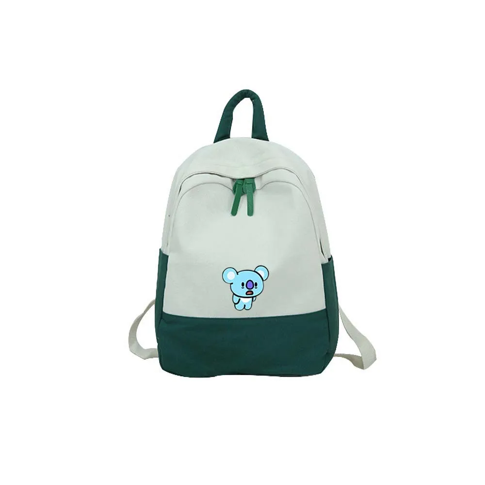 

kpop Bangtan Boys JiMin Same paragraph Cartoon Schoolbag backpack purse backpack canvas backpack Korean school bags